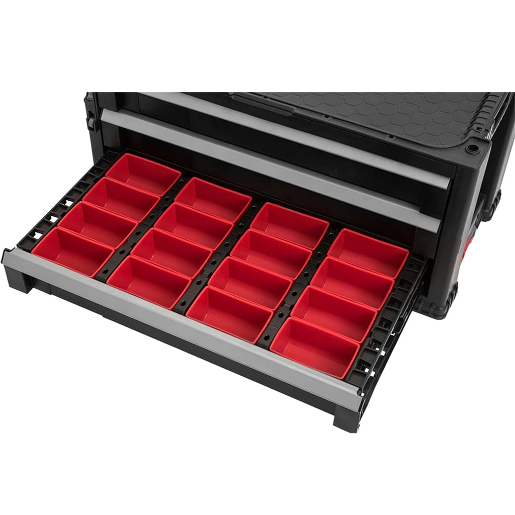 Keter Werkzeugwagen mit 5 Schubladen, schwarz, 56,2 x 28,9 x 50,2 cm