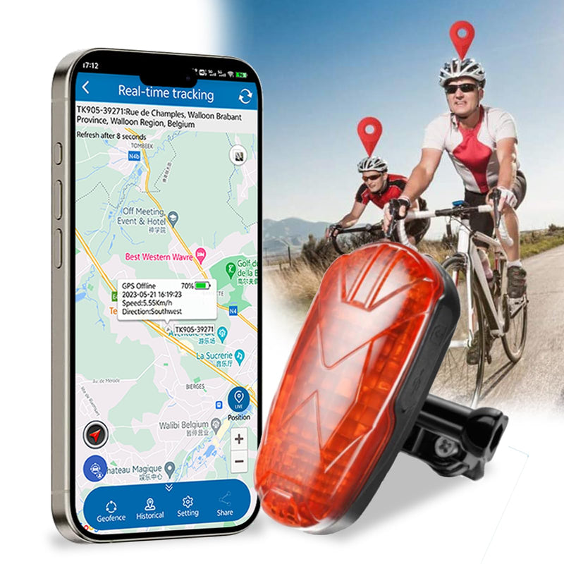 4G Fahrrad GPS Tracker Bike Locator 1800mAh Wasserdicht SOS Überdrehzahl Alarm Mini gprs Locator Echtzeit Tracking Bike GPS Versteckte Tracker IOS Android kostenlose APP/Web für alle Fahrräder