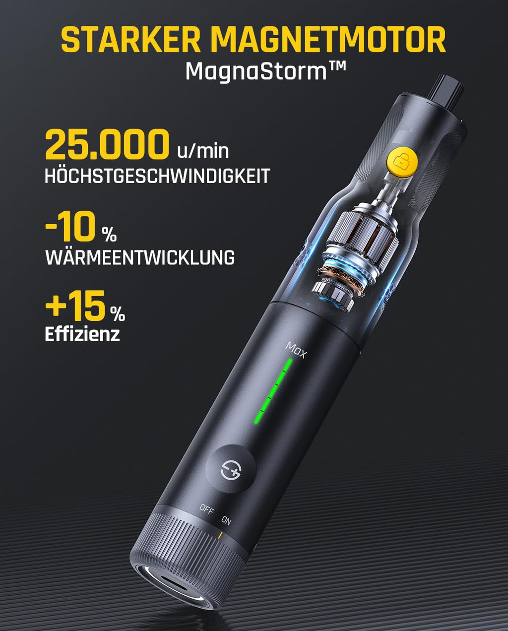 Fanttik F2 PRO Akku Multifunktionswerkzeug, starker Magnetmotor, Revostor-Hub, Rotationswerkzeug Set mit 5 Gang (25000 U/min), zum Schleifen, Polieren, 3D-Druck, Bohren, Schnitzen, Schneiden
