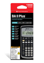 Texas Instruments BA II Plus Taschenrechner (Hosentasche, finanziell, Schwarz, Knöpfe, Akku)