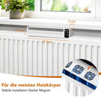 Heizkörper Ventilator Heizungslüfter, Lüfter für Heizkörper Verbesserung der Wärmeverteilung, Energieeinsparung 2 Modi Heizungsventilator (1 Stück, Weiß)