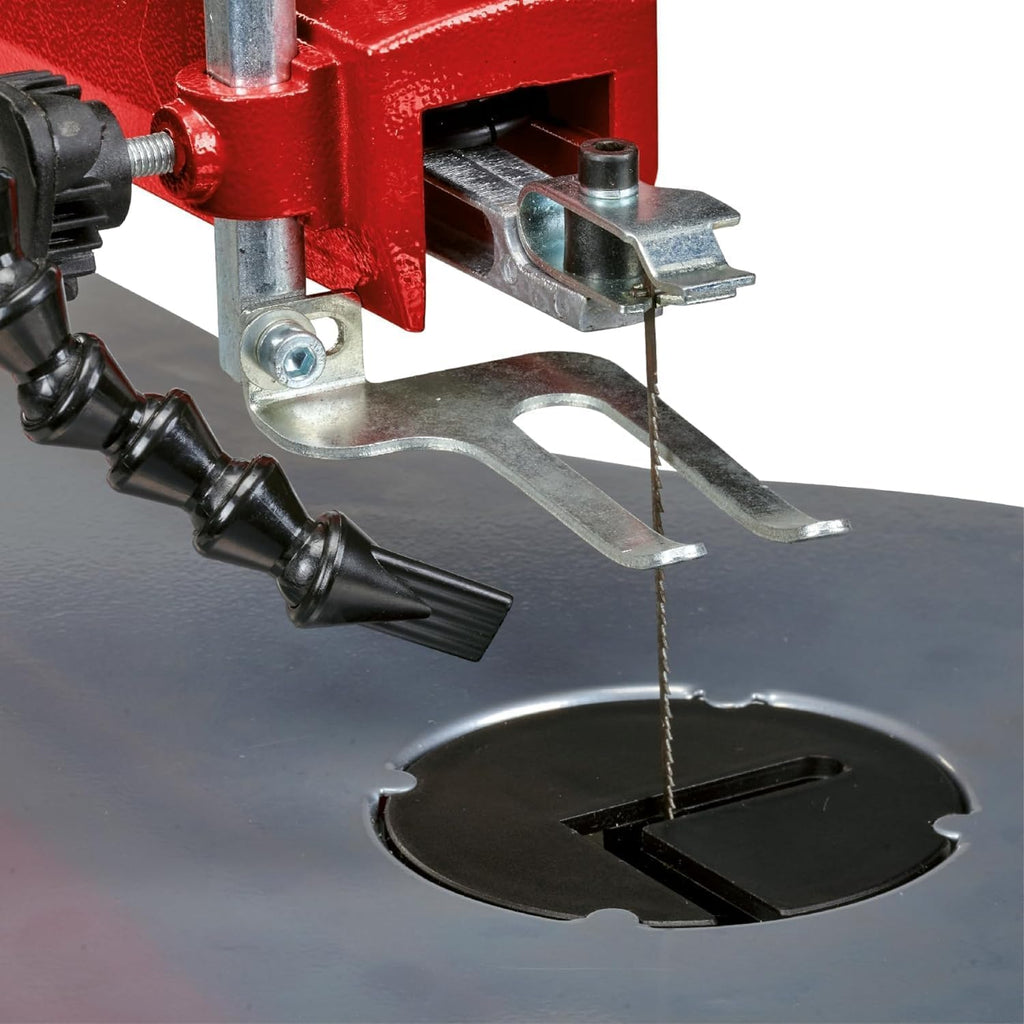 Einhell Dekupiersäge TC-SS 406 E (120 W, 50 mm Schnitthöhe, 47° neigbarer Tisch, variable Drehzahl, Blasvorrichtung, inkl. 2 Sägeblätter)