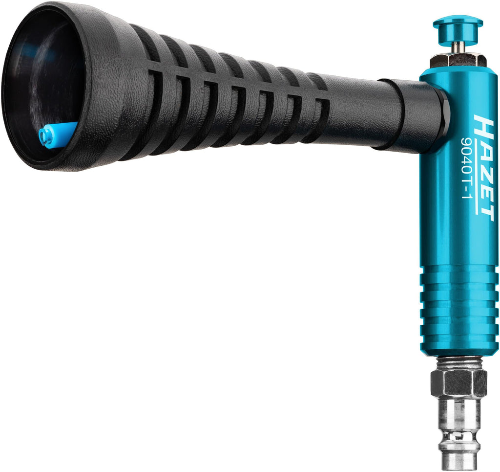 HAZET Turbo Druckluftpistole 9040T-1, Verwirbelungsdüse erzeugt starken Luftimpuls, 6 Bar Betriebsdruck mit ergonomischem Handgriff, für ein schnelles Entfernen von Staub, Spänen usw.
