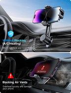 Handyhalterung Auto Handy Halterung Autohalterung: Universale Lüftung Handyhalter, EIN-Knopf-Release & 360 Grad Vent KFZ Halterung für iPhone 16/15/14/13/12 Pro Max Plus, Samsung, Huawei, Xiaomi, usw