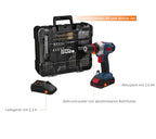 Güde Akku Bohrschrauber BS 18 - Set 126tlg. (18 V, mit Bit-/Bohrer-Set im Koffer, 2-Gang, 19+1 Drehmomentstufen, max. 30 Nm, 10 mm Schnellspannbohrfutter, LED-Licht, inkl. Akku & Schnellladegerät)