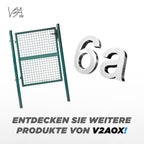 V2Aox Handlauf Treppengeländer aus Edelstahl, Durchmesser: 4,2 cm, Rostfrei & Wetterfest, Inklusive Montagematerial, Halter, Länge: 40 cm
