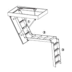 Bodentreppe PS Oman Thermo 120x55 Speichertreppe Treppe Handlauf