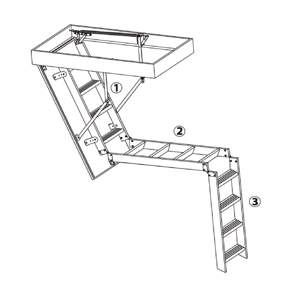 Bodentreppe PS Oman Thermo 110x55 Speichertreppe Treppe Handlauf