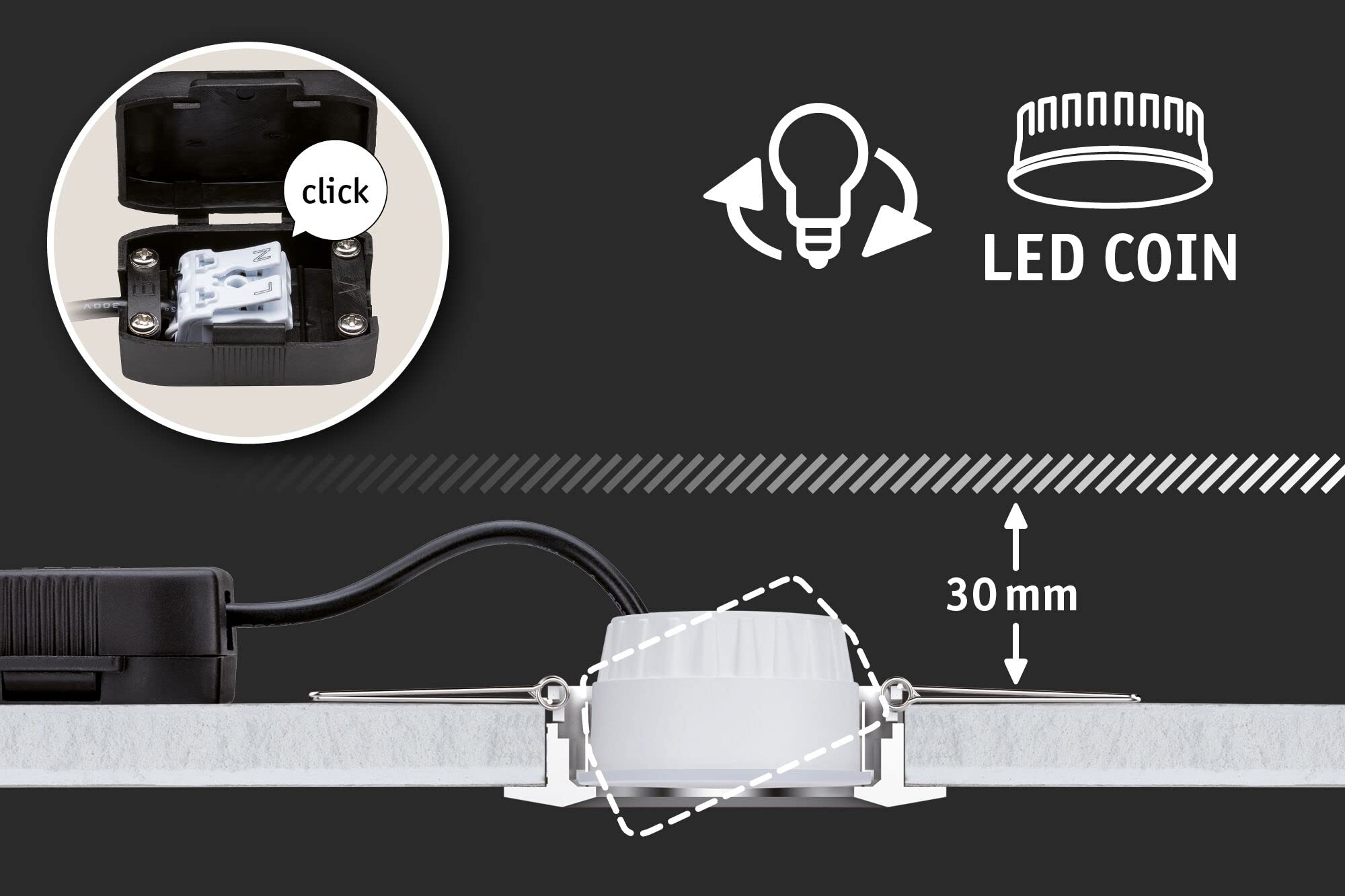 Paulmann EBL Choose 3er Coin Set Easy-Dim LED 3x6,