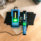 Hazet LED Lampen Set 1979NW/3 (3-teilig) I kleine und kompakte Werkstatt-Lampen mit hoher Leuchtleistung, stufenlos dimmbar, inkl. wireless charging pad mit Magnet-Haltefunktion