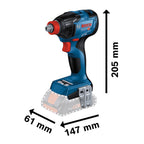 Bosch Professional 18V System Akku Drehschlagschrauber GDX 18V-210 C (max. Drehmoment 210 Nm, inkl. Bluetooth Low Energy Modul GCY 42, L-BOXX, ohne Akku/Ladegerät)