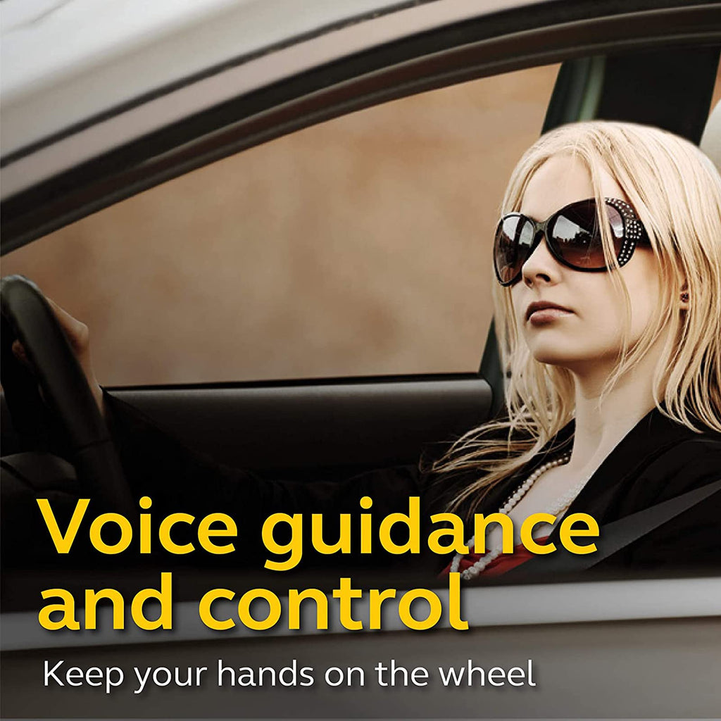 Bluetooth KFZ Freisprecheinrichtung, Bluetooth 5.0 In Car Speakerphone Handsfree Car Kit mit Geräuschunterdrückendes mikrofon und Stereo-Sound für GPS, Musik, Telefongespräche Unterstützt 2 Telefone