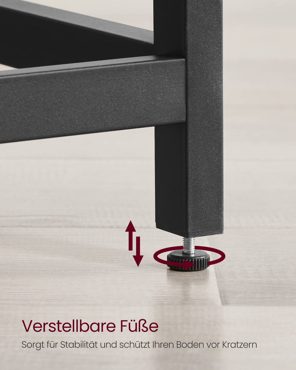 VASAGLE Eckschreibtisch, L-förmiger Computertisch, 149 x 149 x 76 cm, platzsparender Bürotisch, Homeoffice, Gaming, vintagebraun-tintenschwarz LWD73X