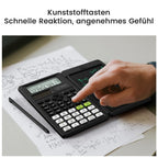 NEWYES Wissenschaftlicher Taschenrechner, 82MS Ingenieurrechner mit Schreibtablett und Stift, 240 Funktionen, 2-zeiliges Display, Mittel- und Oberschulbedarf, Schwarz