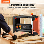 VEVOR Dickenhobelmaschine 2000W Leistung Dickenhobel 3 Hobelmesser Hobelmaschine Zwei Geschwindigkeiten 23500U/min Hobelbreite 33cm Schnittstärken 15cm Tischhobelmaschine Ideal zur Holzbearbeitung