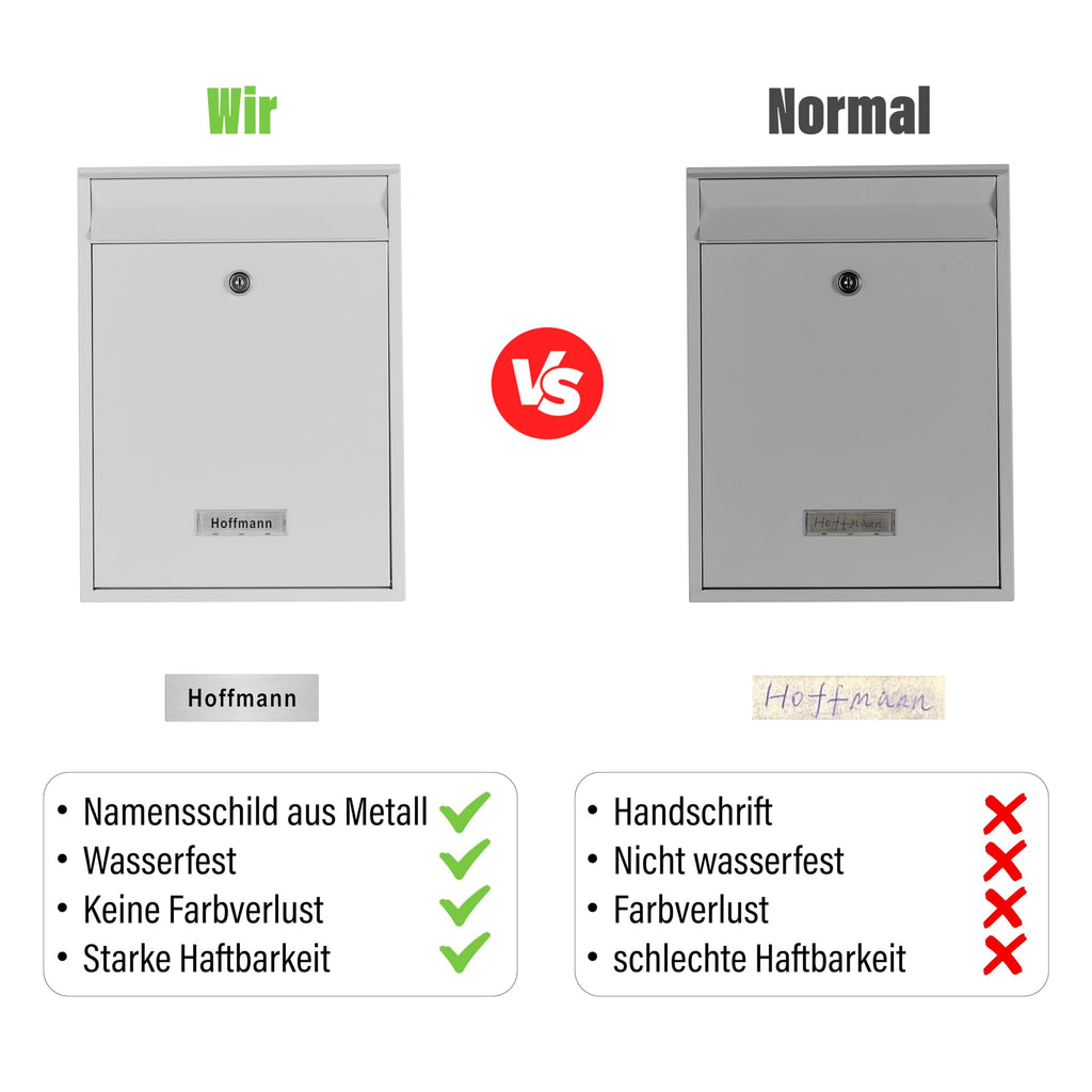 Zedelmaier Mehrfamilienhaus personalisiert 6er Briefkastensysteme DIN C4 Briefkastenanlage Briefkästen Wandbriefkasten Postkasten inkl. 4 Schlüsseln 26x35x8,5cm Weiß XL
