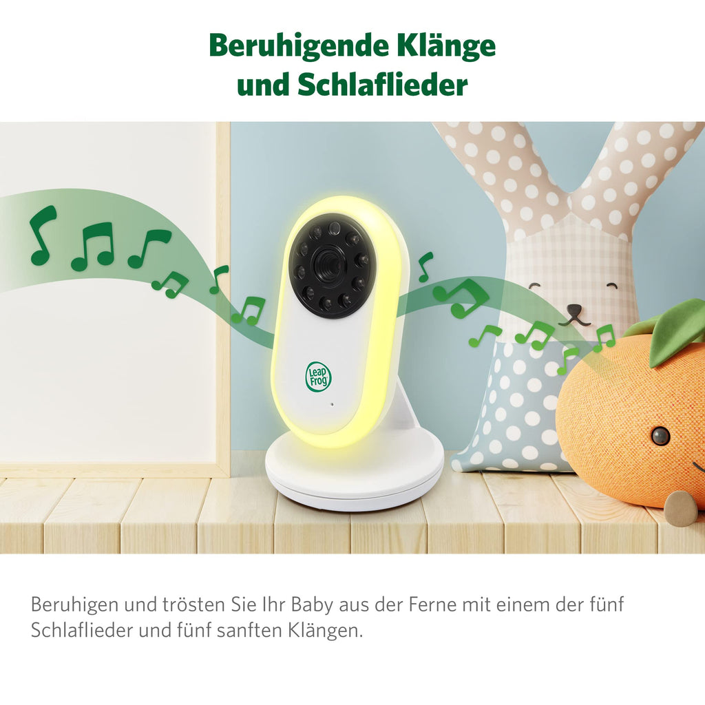 LeapFrog LF2423 Baby Monitor with Camera, Long Range, 2.8 Inch Video LCD Display, 2X Zoom, Temperature Sensor, Noise Activation Mode, Intercom, Long Battery Life, 720p