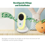 LeapFrog LF2423 Baby Monitor with Camera, Long Range, 2.8 Inch Video LCD Display, 2X Zoom, Temperature Sensor, Noise Activation Mode, Intercom, Long Battery Life, 720p