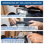 Scheppach Nass-Schleifsystem Tiger 7000s inkl. Homekit | Schleifmaschine 200W Induktionsmotor Schleifstein 250 x 50 mm 220k | Vorrichtung 40/60/70 | Abziehpaste | Steinpräparierer | Winkellehre