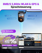 VANTRUE S1 PRO MAX 4K + 2.5K STARVIS 2 Dashcam Auto Vorne Hinten, 5G WLAN PlatePix AI Dash Cam GPS 360° HDR Puffer Parküberwachung Auto Kamera, LTE Optional, Sprachbefehl, Privatsphäremodi, 1TB Max