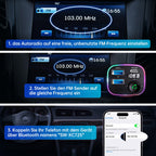 Syncwire FM Transmitter Auto Bluetooth 5.4 48W (PD 36W & 12W) Bluetooth Adapter Auto mit [Lichtschalter] [HiFi-Bass-Sound] [Schnellladen] Freisprecheinrichtung Autoladegerät Zigarettenanzünder