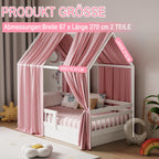 Zdada Hausbett Himmel, Betthimmel Hausbett Musselin mit 2 Stück Betthimmel, Stoffhimmel für Hausbetten Mädchen Jungen Baldachin Kinderbett Kinderzimmer Deko -67 x 270 cm Rosa