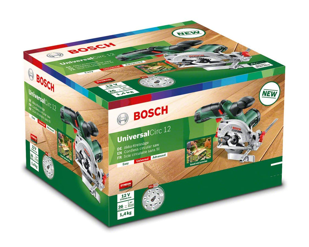 Bosch Akku Mini Handkreissäge UniversalCirc 12 (ohne Akku, 12 Volt System, im Karton)