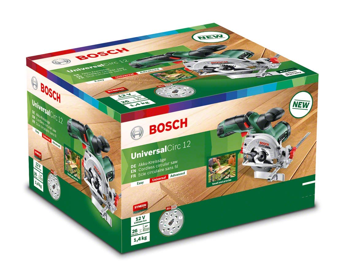 Bosch Akku Mini Handkreissäge UniversalCirc 12 (ohne Akku, 12 Volt System, im Karton)