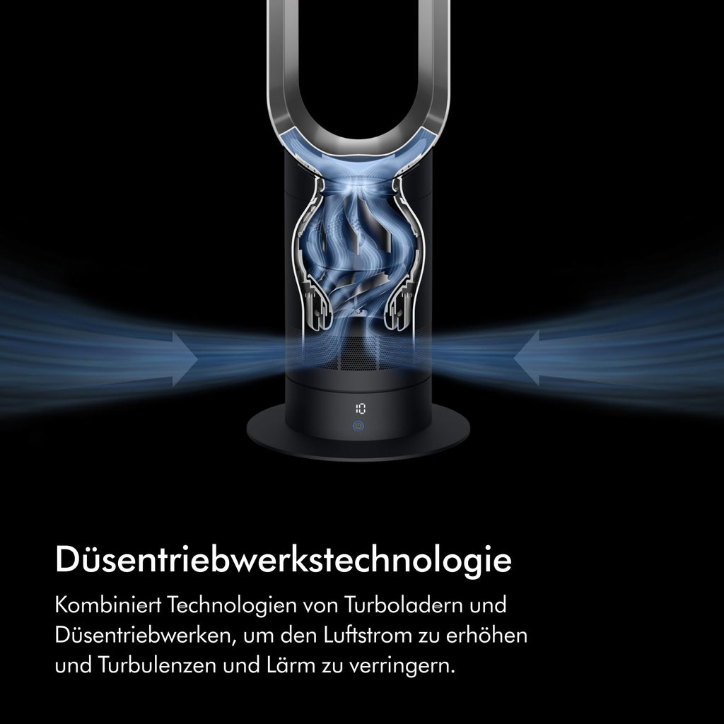 Dyson Coolᵀᴹ Turmventilator AM07 Air Multiplier™ Turmventilator, Leistungsstarker, bladeless Ventilator mit Air Multiplier™ Technologie (Weiß/Silber)