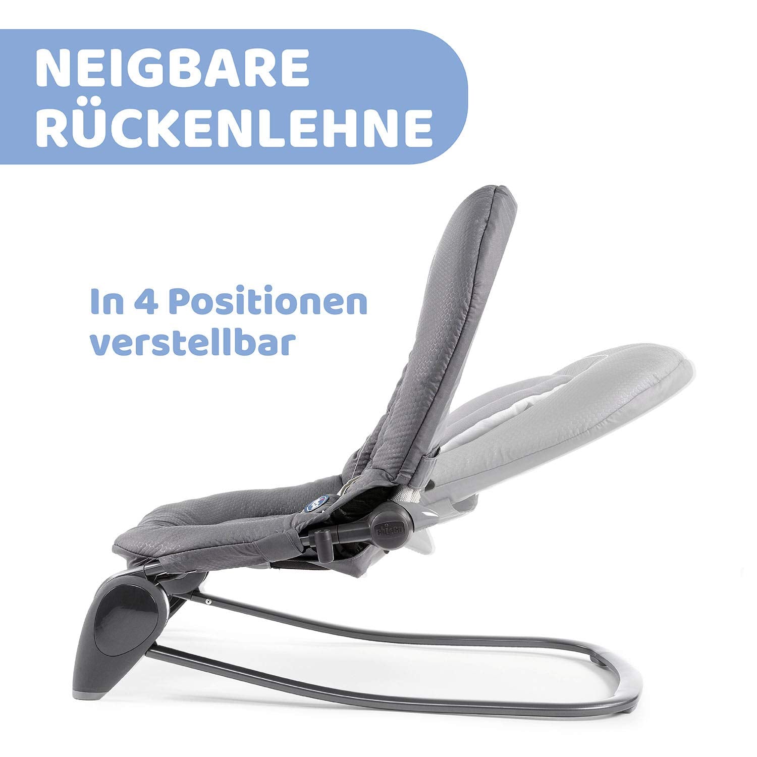 Chicco Hoopla Babywippe, bequeme und animierende Wippe, mit Spielbar und Textilanhängern, 4-fach verstellbar, modular und kompakt, von 0 Monaten bis 18 kg