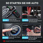 ACEZUK Starthilfe Powerbank Leistungsstark Für Autobesitzer LED-Beleuchtung Bis 7,0L