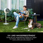 Shark FlexBreeze Ventilator Leise, Hybrid Ventilator Kabelgebunden & Kabellos, Tragbar, für Innen- und Außenbereich, UV- & Wasserbeständig, Ultraleistungsstark, Ultraleise, Weiß FA220EU