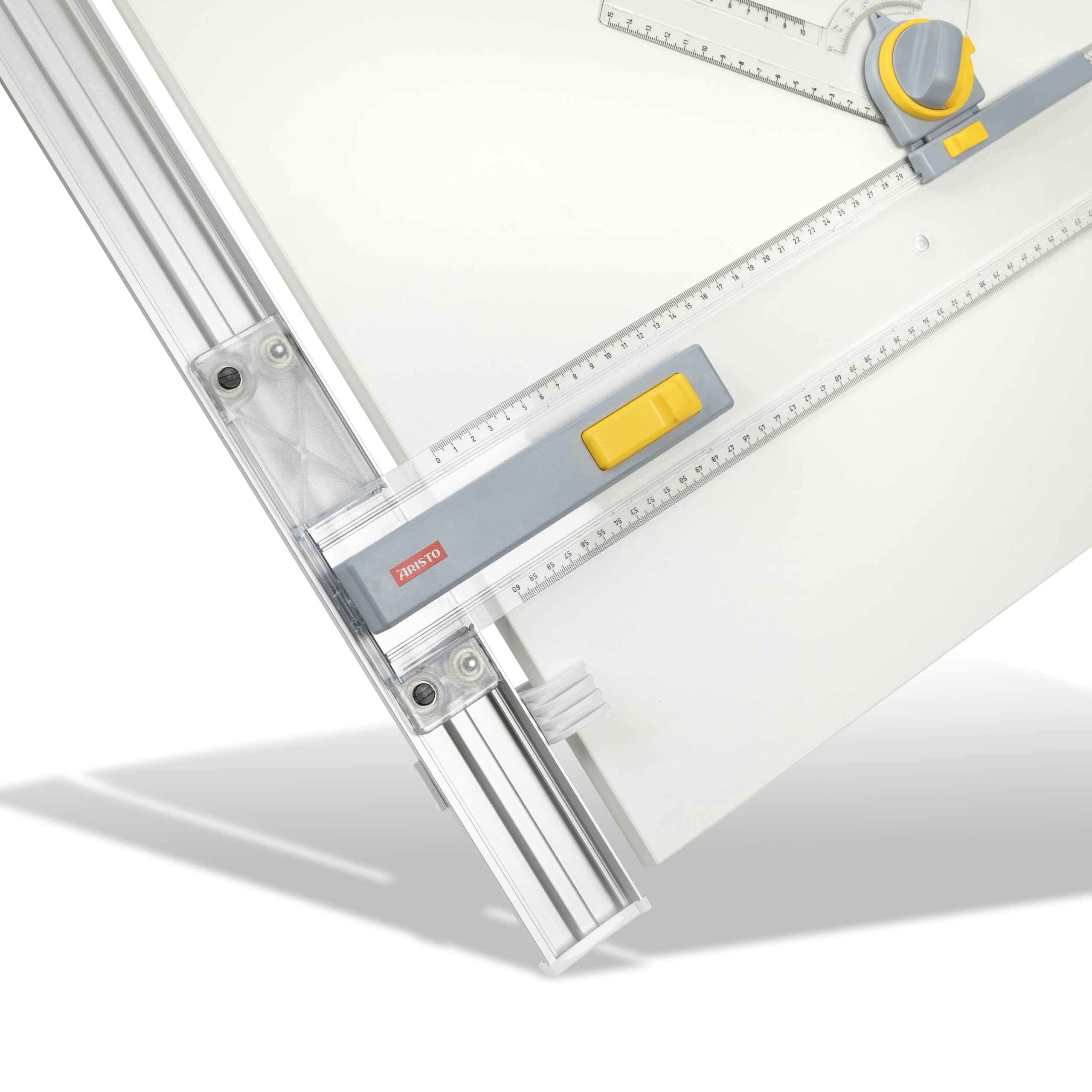 Aristo Zeichenanlage (Format A2, Zeichentisch mit Zeichenmaschine, Plattengröße 60 x 70 cm, verstellbarer Neigungswinkel) grau