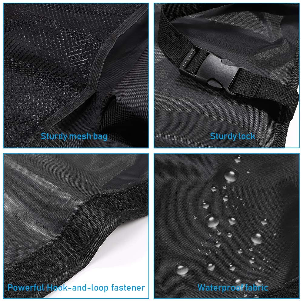 URAQT Kofferraum Organizer Auto, 100x45 cm Auto Aufbewahrungstasche, Kofferraumtasche, Wasserdichten Taschen mit Starkes elastisches, Zauberstabstruktur für SUV, Schwarz