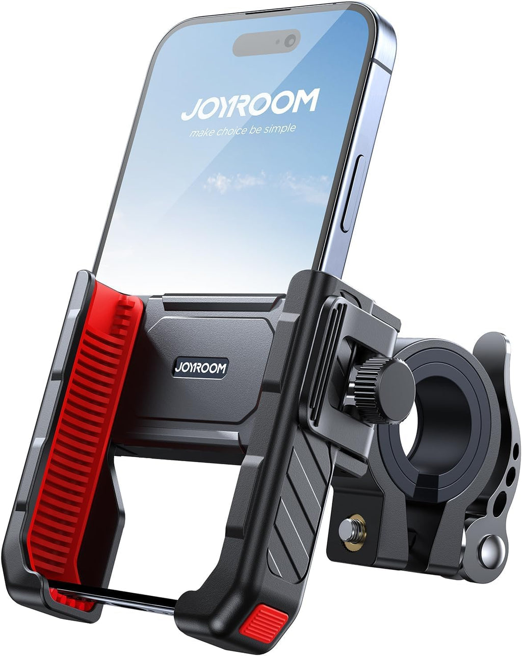 JOYROOM Handyhalterung Fahrrad【Anti Shake Stoßdämpfender】 Motorrad Handyhalterung 【1S Schnellspanner】 Universal Handyhalter für Fahrrad Lenker und Auch für iPhone 17/16/15/14, Samsung S24 (4.7"-7")