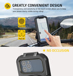 iMESTOU wasserdichte Motorrad Telefonhalterung IP66 mit 2,5 cm Kugelkopf 360° Drehbar Passend für RAM B Größe Zubehör, Geeignet für 5,5"-6,8" Smartphones mit max. Dicke 1,1 cm (Größe L)