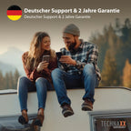 Technaxx KFZ Wechselrichter 12V auf 230V - TÜV Rheinland zertifiziert Auto Inverter mit 2x Schuko-Stecker und 2x USB-Port - Power 600W / 1200W (Spitze) – Spannungswandler TE19