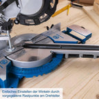 Scheppach Kappzugsäge HM216 Kappsäge Gehrungssäge mit Laser | Sägeblatt Ø 216mm | 2000W Leistung | Drehtisch mit Schnellarretierung | inkl. 2 Sägeblatt (HM216)