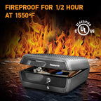 Sentry Safe CHW30220 Feuerfeste und wasserdichte Tresorbox mit Schlüsselschloss, Feuer- und Wassertruhe Safe für Wertsachen, Grau & Schwarz, 0,36 Kubikfuß, 7,6 x 16,5 x 14,8 Zoll