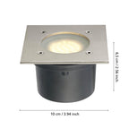 EGLO LED Bodeneinbauleuchte Lamedo, 1 flammige Einbauleuchte, Wegelampe aus Edelstahl, Farbe: Silber, Glas: Weiß, satiniert, eckig, IP67
