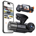 VANTRUE N2X 2.7K+1080P Dashcam Auto Vorne Innen, STARVIS 2 Dual HDR Nachtsicht Dash Cam, 2.5K/60FPS Front, GPS, 5GHz WiFi, App & Sprachsteuerung, 2″ 323° Dasch-Cam 24/7 Parkmodus, G Sensor, max. 1TB