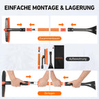 AstroAI Eiskratzer Auto mit Besen 120CM Lang Ausziehbarer Schneebesen Abnehmbarer Eisschaber mit Schaumstoffgriff & 360 ° Drehbarer Bürstenkopf für Auto LKW PKW SUV