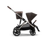 CYBEX Gold Kinderwagen GAZELLE S, Ab Geburt bis ca. 4 Jahre, Max. 22 kg (Single-Modus) / 2x 22 kg (Duo-Modus), All-in-1-System mit 20+ Konfigurationen, Chocolate Brown