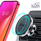 Blukar Handyhalterung Auto Lüftung, Universale 360° Magnetisch KFZ Handyhalter Auto Zubehör mit 5 Starke Magnet & 4 Metallplatten, Kompatibel mit iPhone 17 Air/Pro/16/15/14, Galaxy, Mate usw.