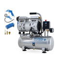 HYUNDAI Silent Kompressor SAC55751 | 6L Kessel, 8bar, ölfrei | 0.55kW / 0.75PS | Ansaugleistung 93 L/Min | klein, kompakt, tragbar | 59dB Luftkompressor leise, Flüster-Kompressor | mit Zubehör