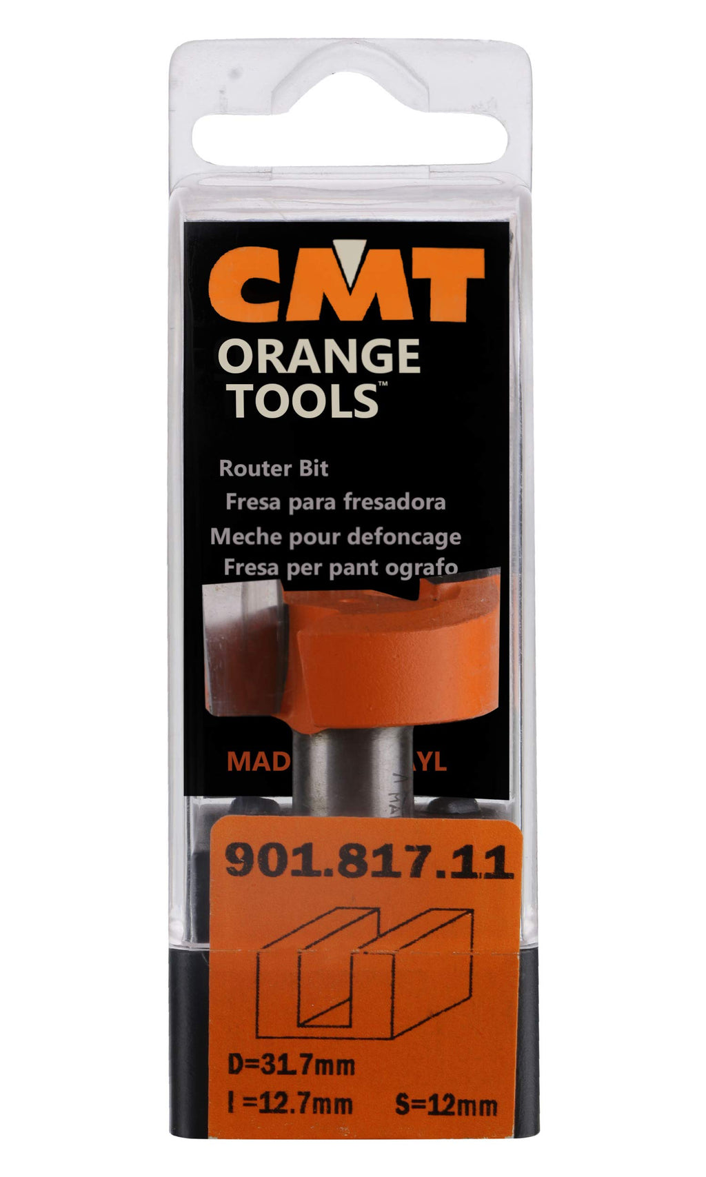 CMT ORANGE TOOLS 901.190.11 - LANGLOCH NUTFRÄSER HM S=8 D=19X19