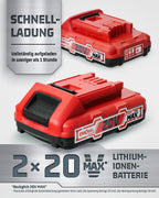 LINKNAL Elektrische Nagelpistole, kabellos, batteriebetrieben, 18 Gauge, 2 × 20 V max. Li-Ionen-Akkus, Ladegerät und 1000 Nägel im Lieferumfang enthalten (L820-BN)