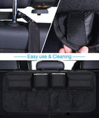 URAQT Kofferraum Organizer Auto, 100x45 cm Auto Aufbewahrungstasche, Kofferraumtasche, Wasserdichten Taschen mit Starkes elastisches, Zauberstabstruktur für SUV, Schwarz