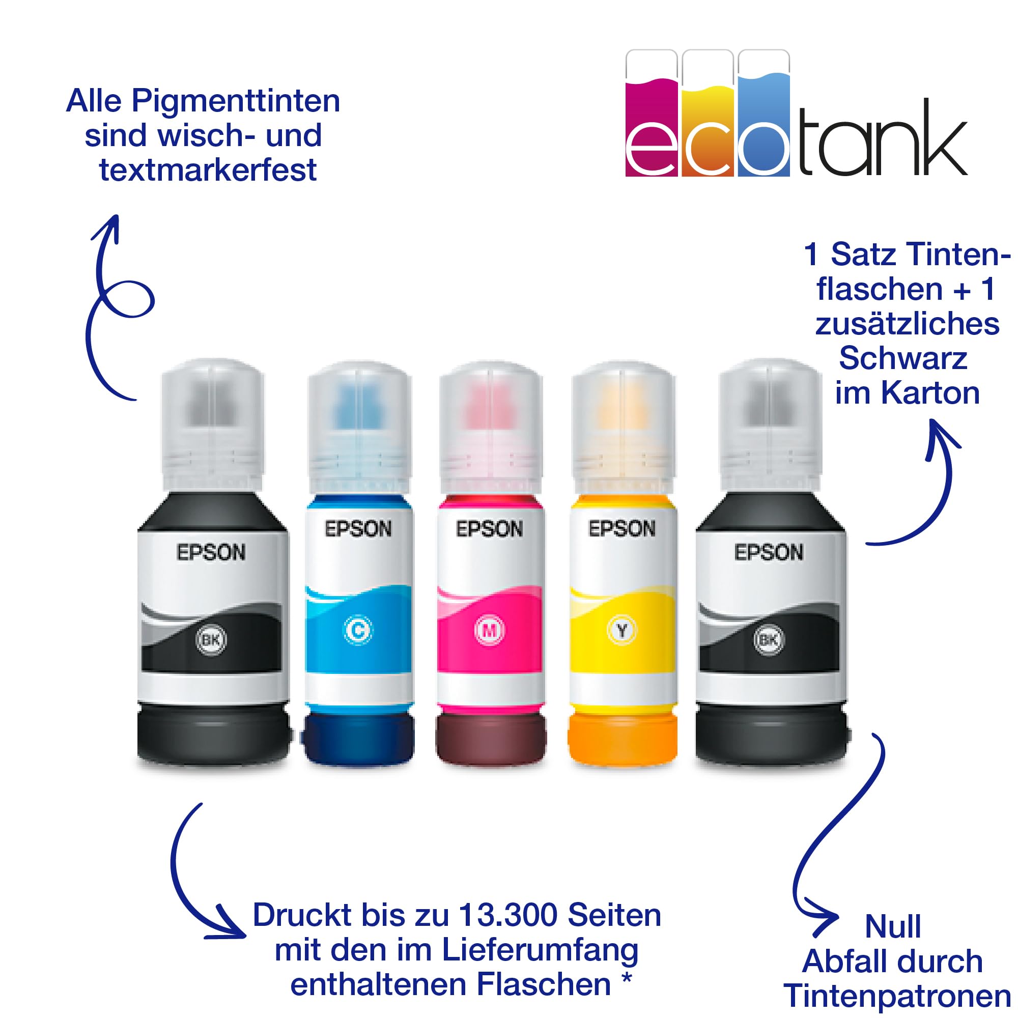Epson EcoTank ET-5150 DIN-A4-Multifunktions-WLAN-Tintentankdrucker