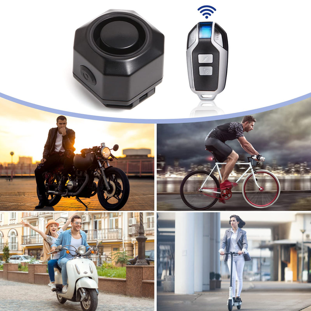 Fahrrad Alarme Elektrofahrzeug Alarm Wireless Vibration Alarm System mit Bewegungssensor Wasserdichter wiederaufladbarer Diebstahl Alarm für Ebikes Fahrrad Roller Auto
